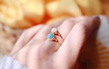 Blue/White Opal Ring