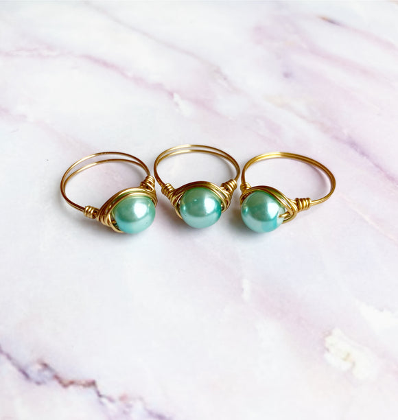 “Seafoam” Pearl Ring