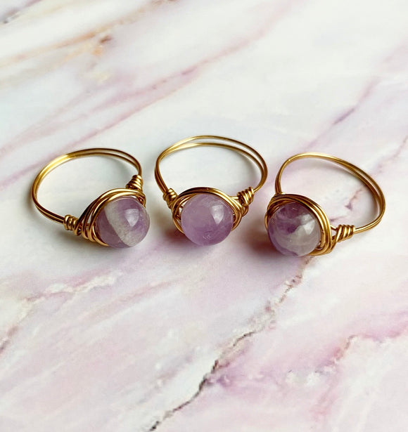 Dogtooth Amethyst Ring